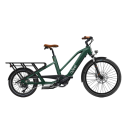 Vélo électrique longtail O2feel Equo Cargo Power 4.1 Trapèze Vert Emeraude 2023
