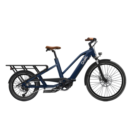 Vélo électrique longtail O2feel Equo Cargo Boost 3.1 432 Trapèze Bleu Boréal 2025