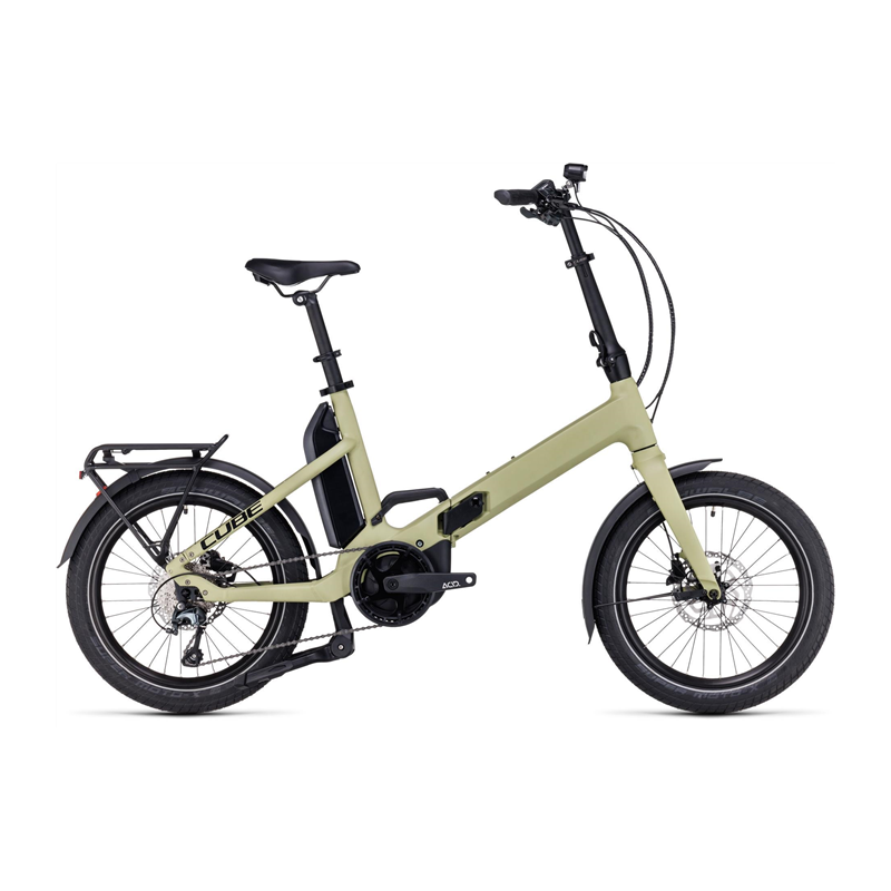 Vélo électrique pliable Cube Fold sport hybrid 500 Easy Entry Green´n´black 2024