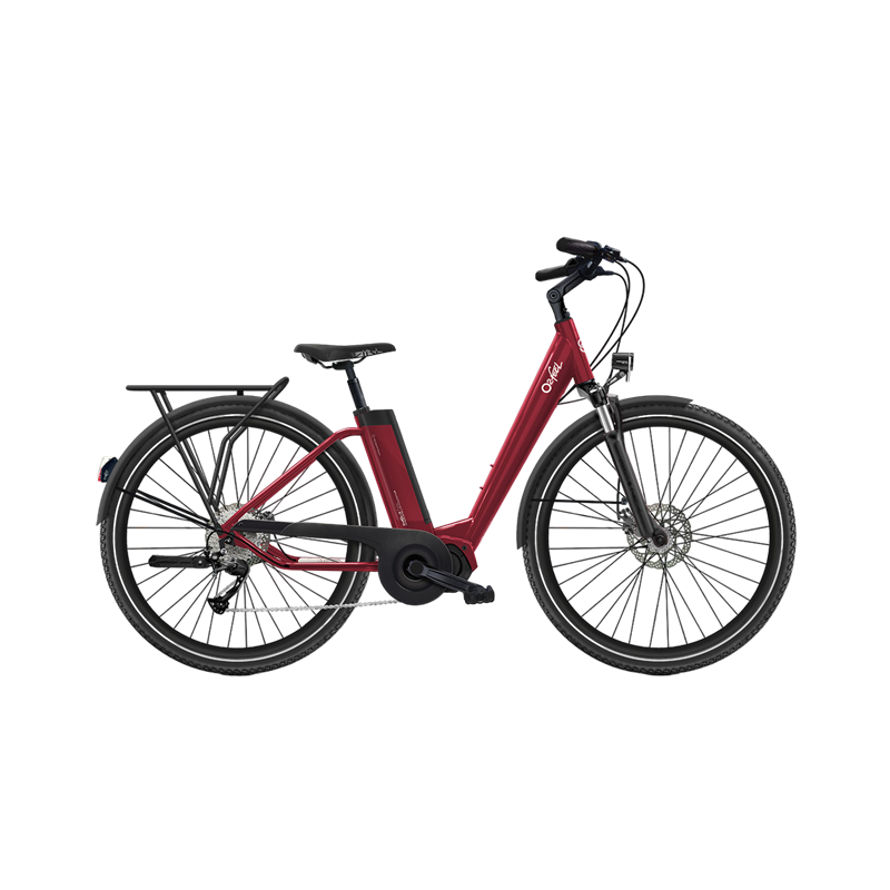 Vélo électrique O2feel iVog Explorer Boost 4.1 Easy Entry Rouge Grenat 2025
