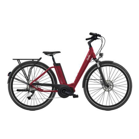Vélo électrique O2feel iVog Explorer Boost 4.1 Easy Entry Rouge Grenat 2025
