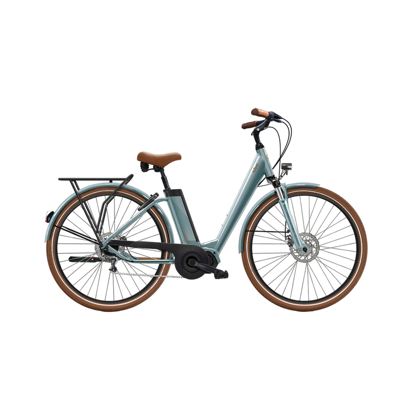 Vélo électrique O2feel iVog City Boost 6.1 Easy Entry Gris Perle 2025