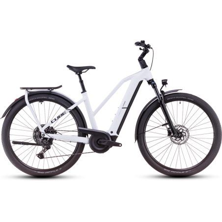 Vélo électrique Cube Kathmandu Hybrid One 800 Trapèze polarwhite´n´black 2025