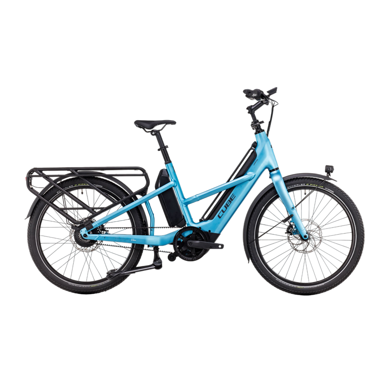 Vélo électrique longtail Cube Longtail Hybrid 725 Trapèze Blue'n'reflex 2025