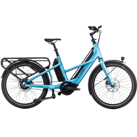 Vélo électrique longtail Cube Longtail Hybrid 725 Trapèze Blue'n'reflex 2025