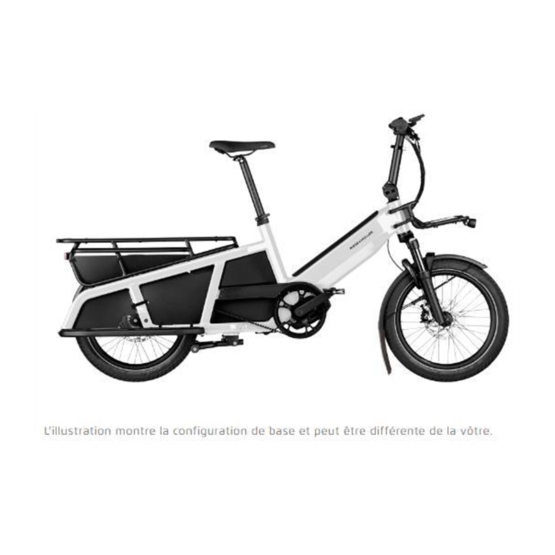 Vélo électrique longtail Riese & Muller Multitinker vario Easy Entry Pearl White/Black 2025