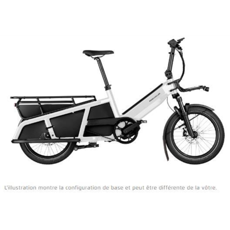 Vélo électrique longtail Riese & Muller Multitinker vario Easy Entry Pearl White/Black 2025