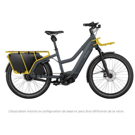 Vélo électrique longtail Riese & Muller Multicharger2 Mixte GT Vario (PBAC.750.RX.I100.SB) Trapèze Utility Grey/Curry 2025