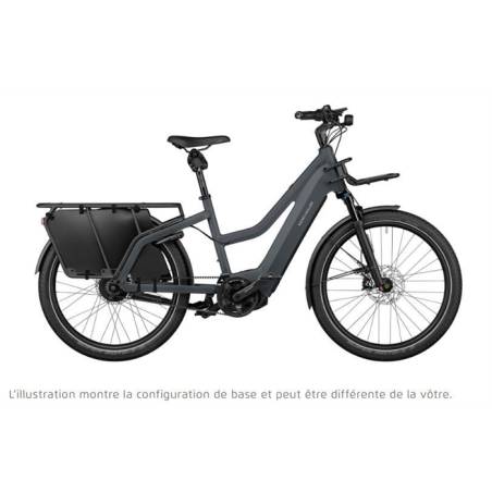Vélo électrique longtail Riese & Muller Multicharger2 Mixte GT Vario (PBAC.750.RX.I100.SB) Trapèze Utility Grey/Black 2025