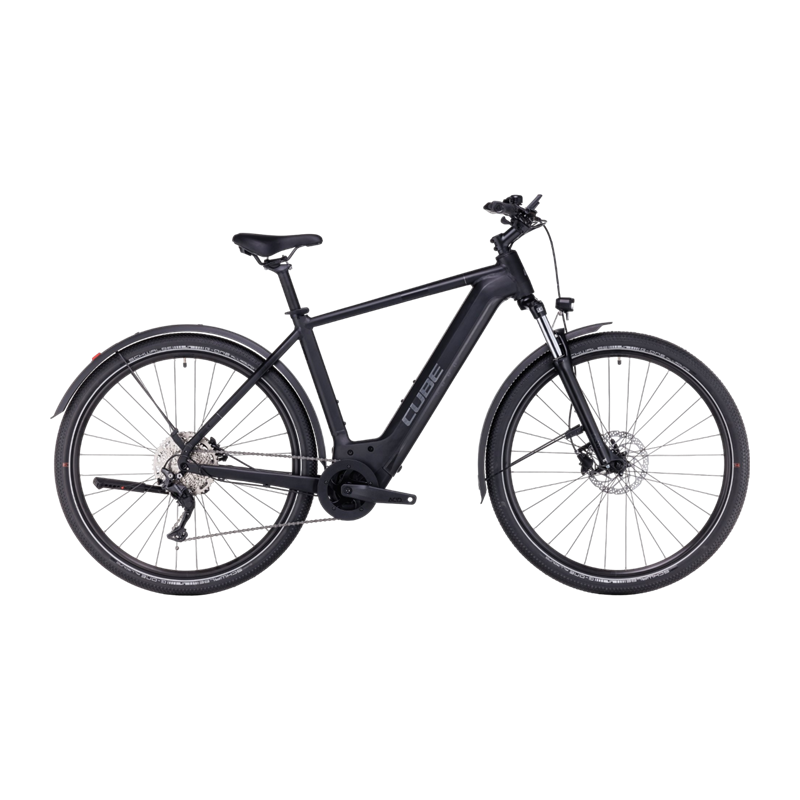 Vélo électrique Cube Nuride Hybrid Pro 750 Allroad Easy Entry Black´n´metal 2024