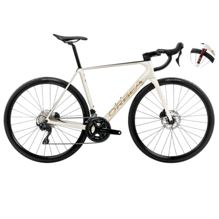 Vélo de route Orbea ORCA M30 Ivory White - Burgundy - Vulca 2025