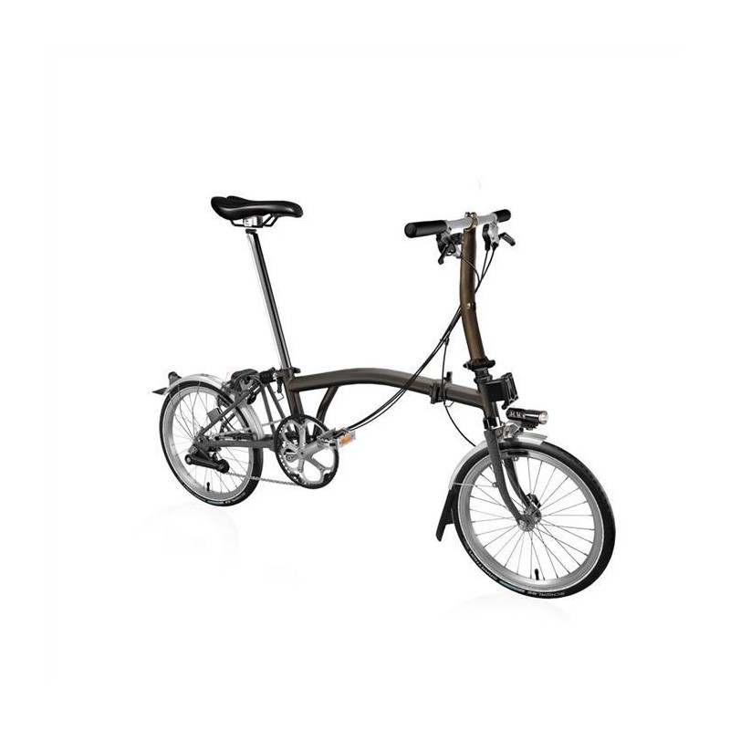 Vélo pliable Brompton S6E/mBKLaqg/eTi/FCB/TYJ/REV/SX/Ti GlossBlackLacq/Titan 2021