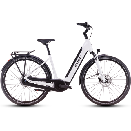 Vélo électrique Cube Supreme Hybrid Comfort One 500 Easy Entry metallicwhite´n´black 2025