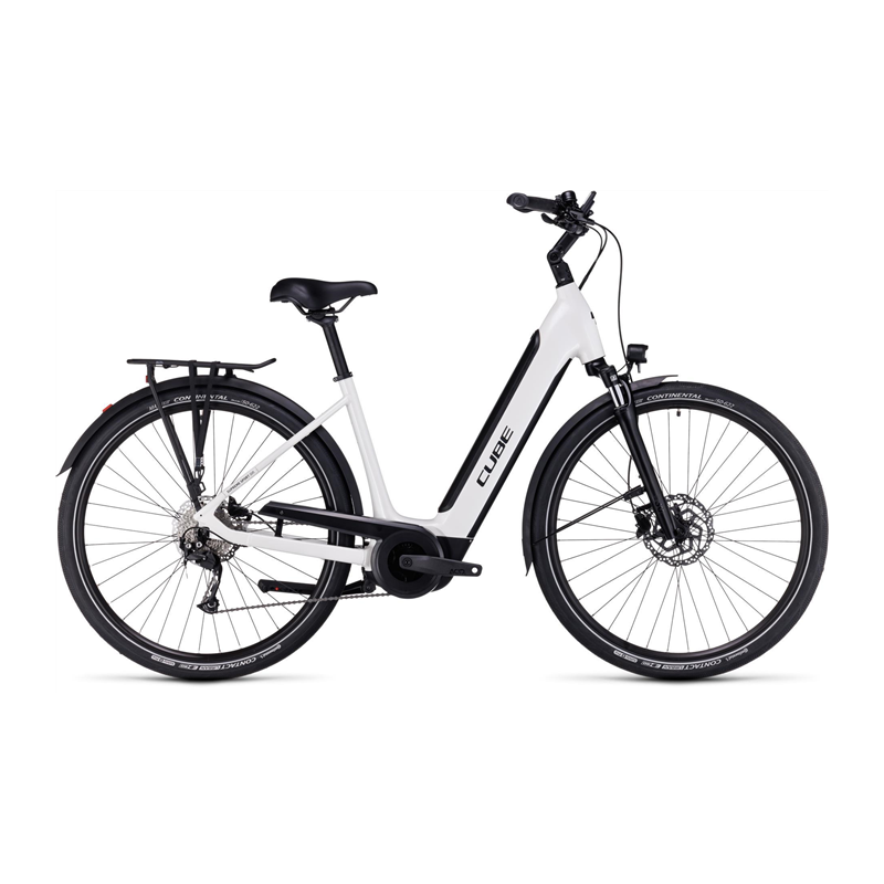 Vélo électrique Cube Supreme Sport Hybrid One 500 Easy Entry White´n´black 2024