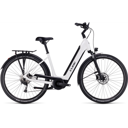 Vélo électrique Cube Supreme Sport Hybrid One 500 Easy Entry White´n´black 2024