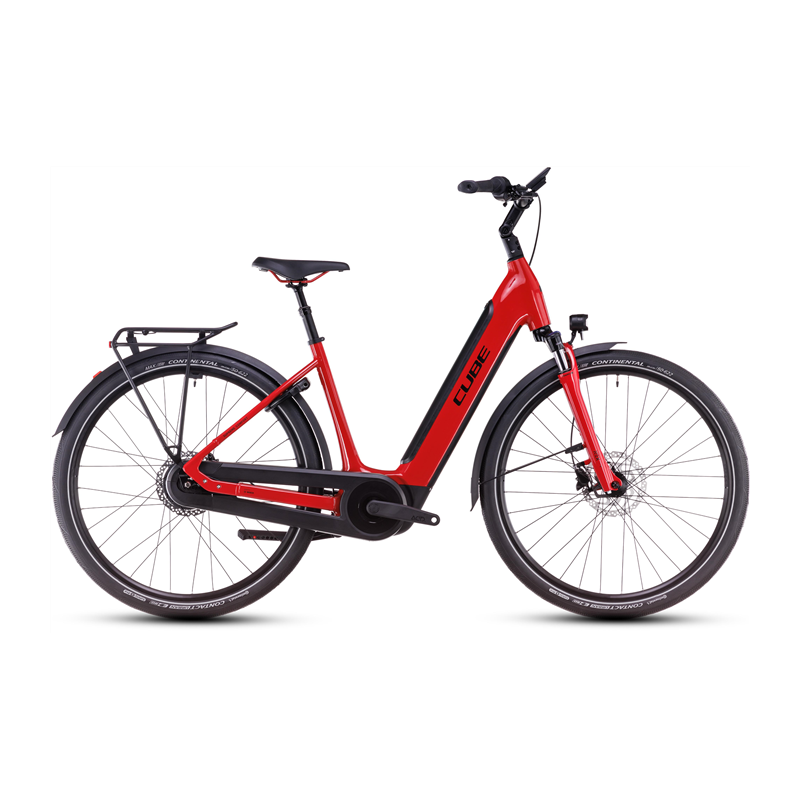 Vélo électrique Cube Supreme Hybrid Comfort Pro 625 Easy Entry firered´n´black 2025