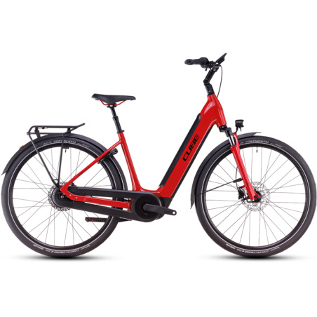 Vélo électrique Cube Supreme Hybrid Comfort Pro 625 Easy Entry firered´n´black 2025