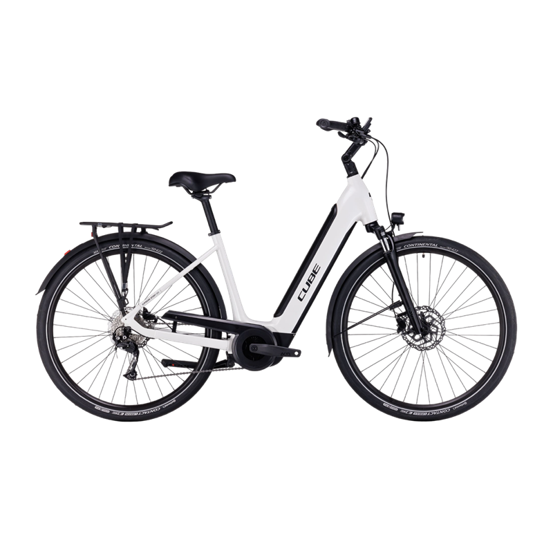 Vélo électrique Cube Supreme Sport Hybrid One 500 Easy Entry White´n´black 2024