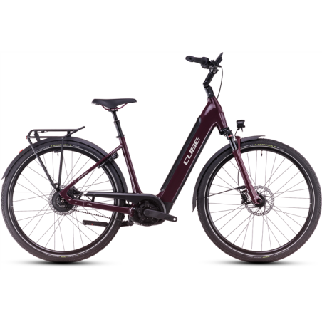 Vélo électrique Cube Supreme Hybrid Deluxe Pro 625 Easy Entry amarone´n´grey 2025