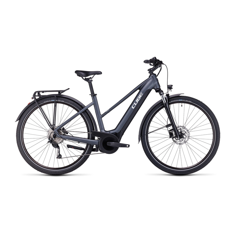 Vélo électrique Cube Touring Hybrid One 500 Trapèze Grey´n´white 2024