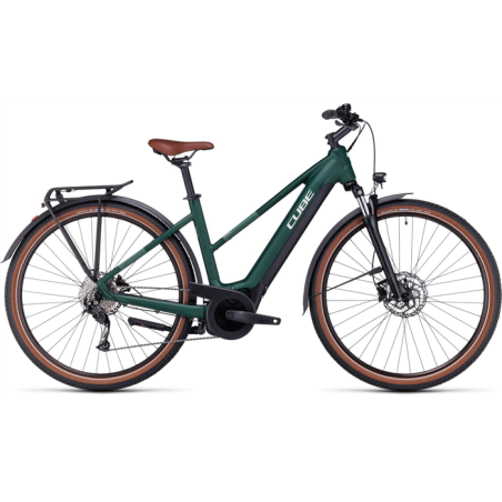 Vélo électrique Cube Touring Hybrid One 625 Trapèze Darkgreen´n´green 2024