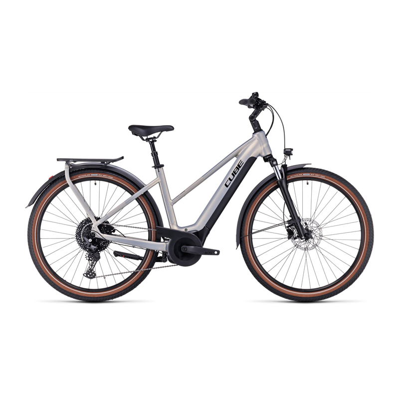 Vélo électrique Cube Touring Hybrid Pro 500 Trapèze Pearlysilver´n´black 2024