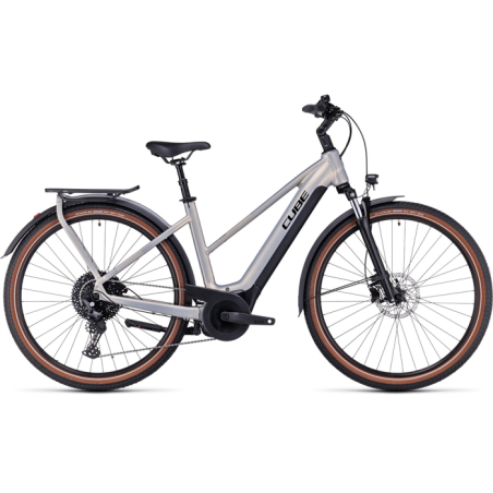 Vélo électrique Cube Touring Hybrid Pro 500 Trapèze Pearlysilver´n´black 2024
