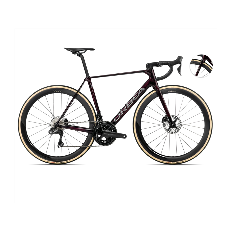 Vélo de route Orbea Orca M20i LTD PWR Wine Red - Titanium (Gloss) 2025