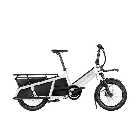 Vélo électrique longtail Riese & Muller Multitinker vario (PBA.SG.625.KSB) Easy Entry Pearl White/Black 2025