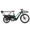 Vélo électrique longtail O2feel Equo 4.2 Family Trapèze Vert Emeraude 2025