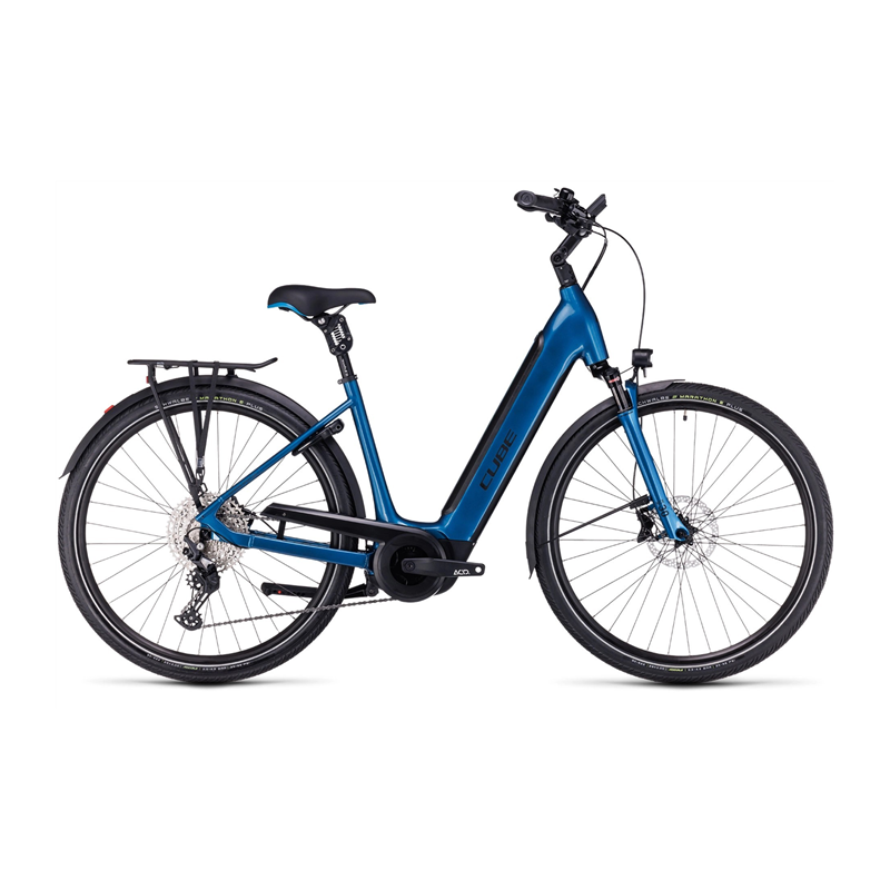 Vélo électrique Cube Supreme Sport Hybrid EXC 625 Easy Entry Blue´n´black 2023