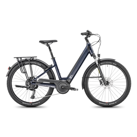Vélo électrique Moustache Samedi 27 Xroad 4 (625Wh) Easy Entry Bleu Noir Mat 2025