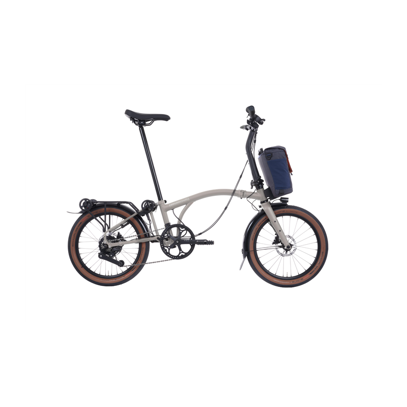 Vélo électrique pliable Brompton G Line Electric + Roller Frame Traildust White 2025